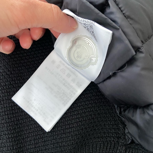 MONCLER Padded Panel Knitted Cardigan, Size XS, Color Black - Picture 10 of 10